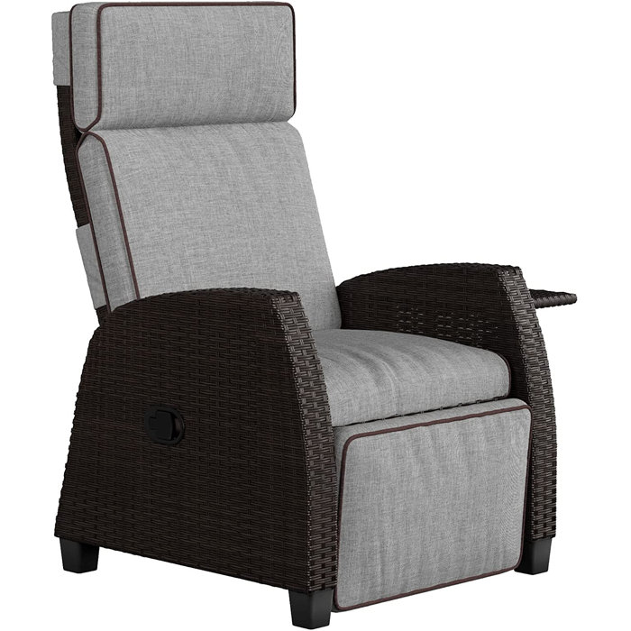 Red Barrel Studio® Bexar Recliner Patio Chair With Cushion & Reviews